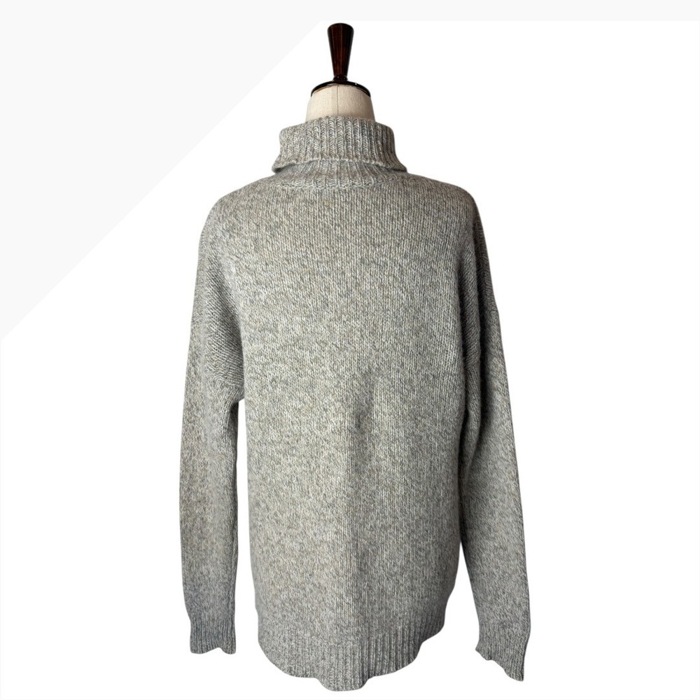 Gentle Herd Sweater Women Medium Grey Marl Turtleneck Cashmere‎ Blend Luxury - Picture 3 of 8